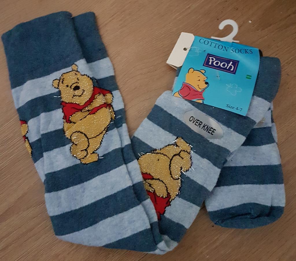 Winnie the Pooh dames sokken 'Over Knee' maat 37-40 (NIEUW)a, Sokken en Kniesokken, Disney, Nieuw, Ophalen of Verzenden