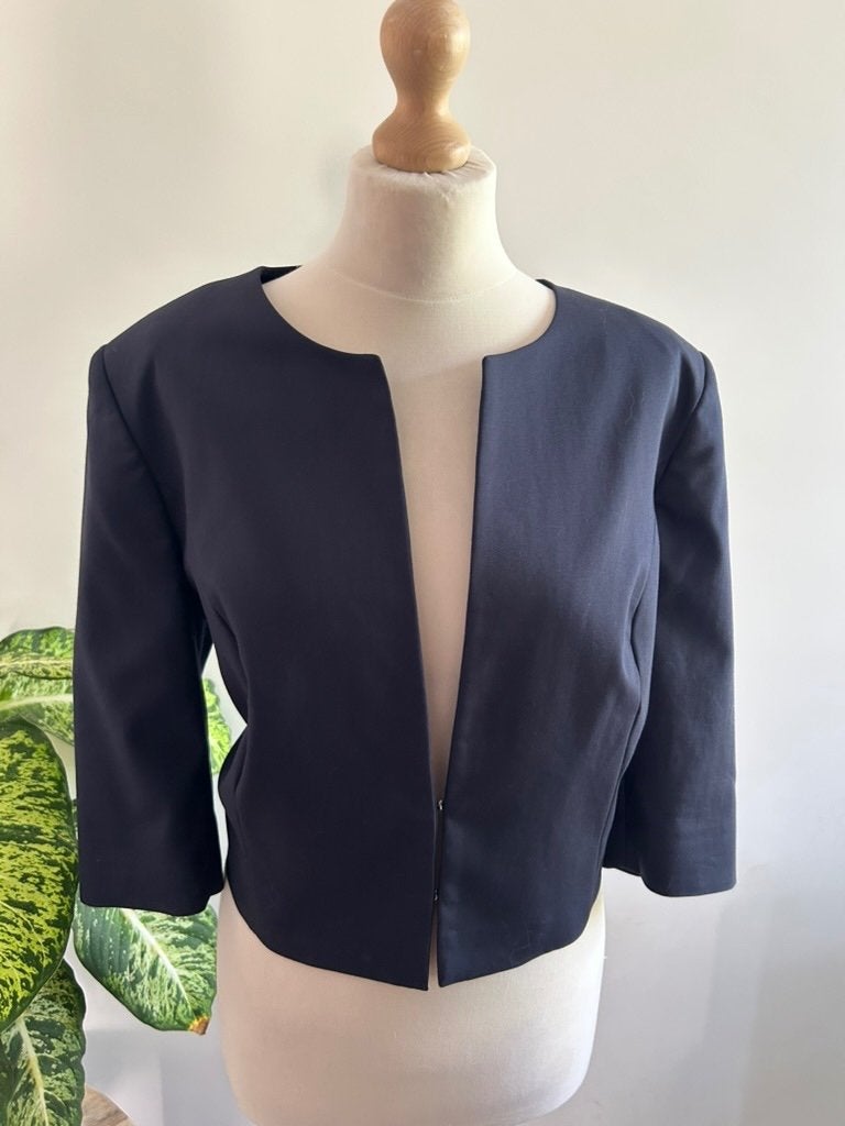No one else maat 46 donkerblauwe bolero jasje blazer 3388, No one else, Blauw, Maat 46/48 (XL) of groter, Ophalen of Verzenden