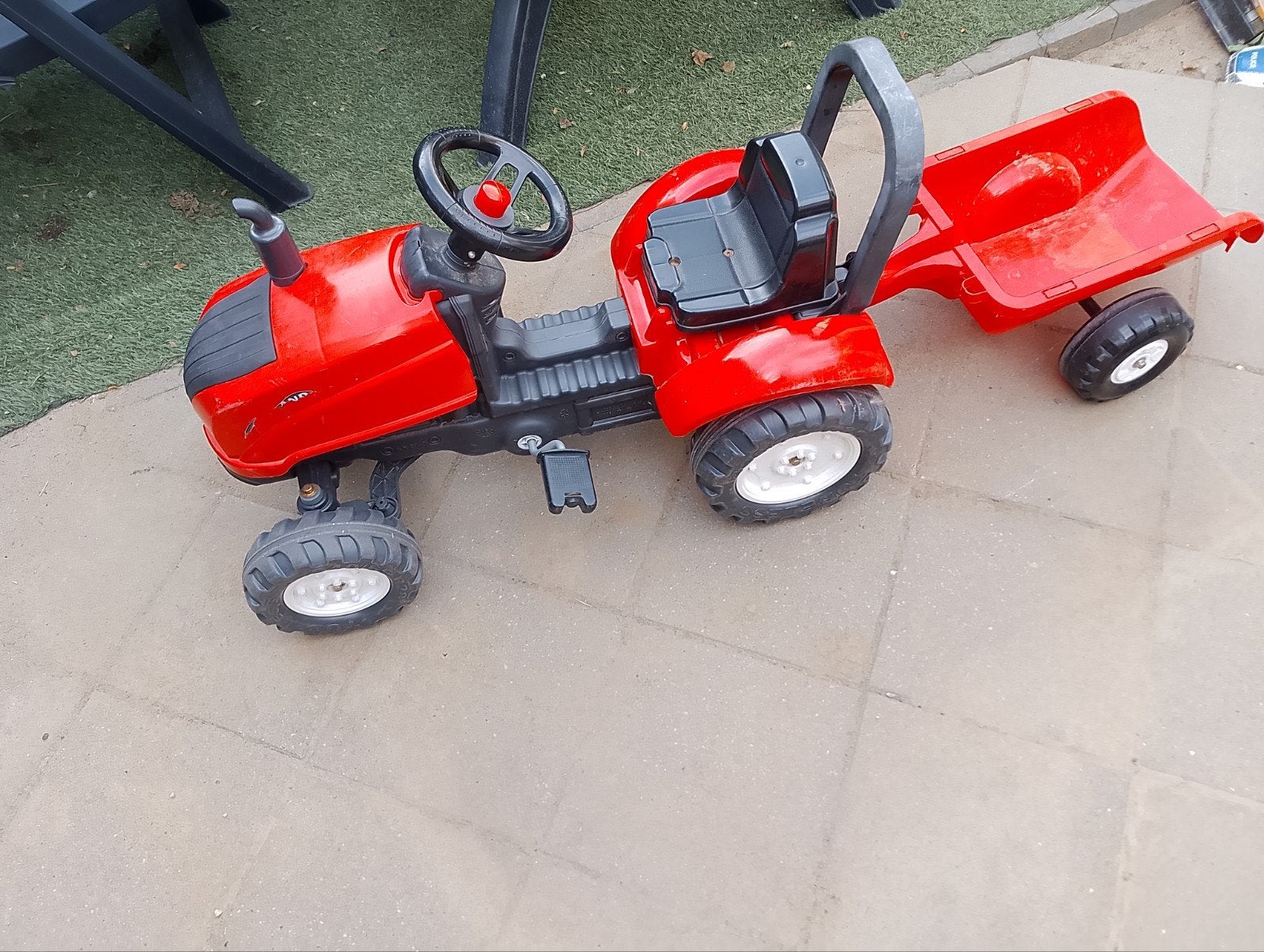 te koop speelgoed tractor met aanhanger, Ophalen, Gebruikt, Overige merken, Met kar of aanhanger