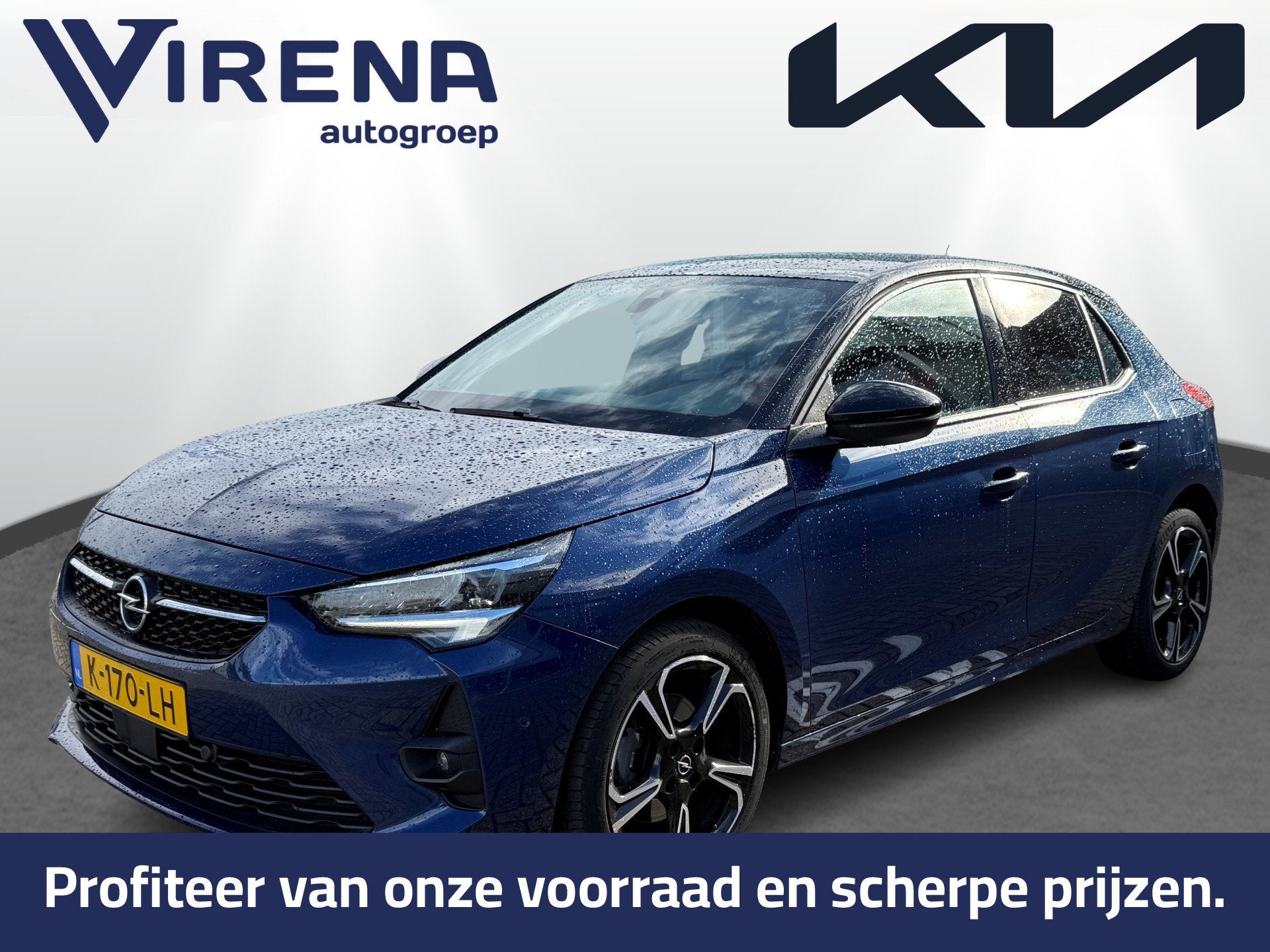 Opel Corsa 1.2 GS Line Navigatie - Achteruitrijcamera - Clim, Voorwielaandrijving, Dealer onderhouden, Gebruikt, Blauw