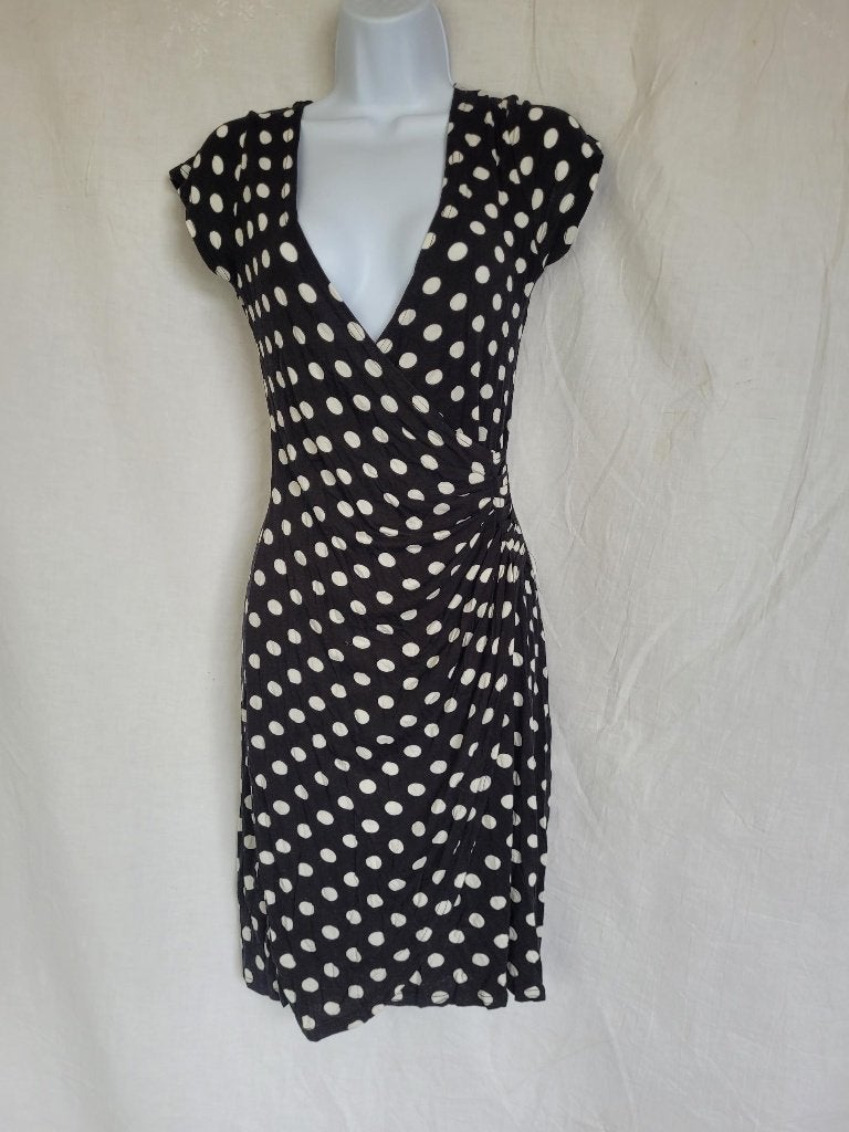 Zwarte jurk met witte stippen mt S merk Smashed Lemon, ., Zwart, Ophalen of Verzenden, Zo goed als nieuw