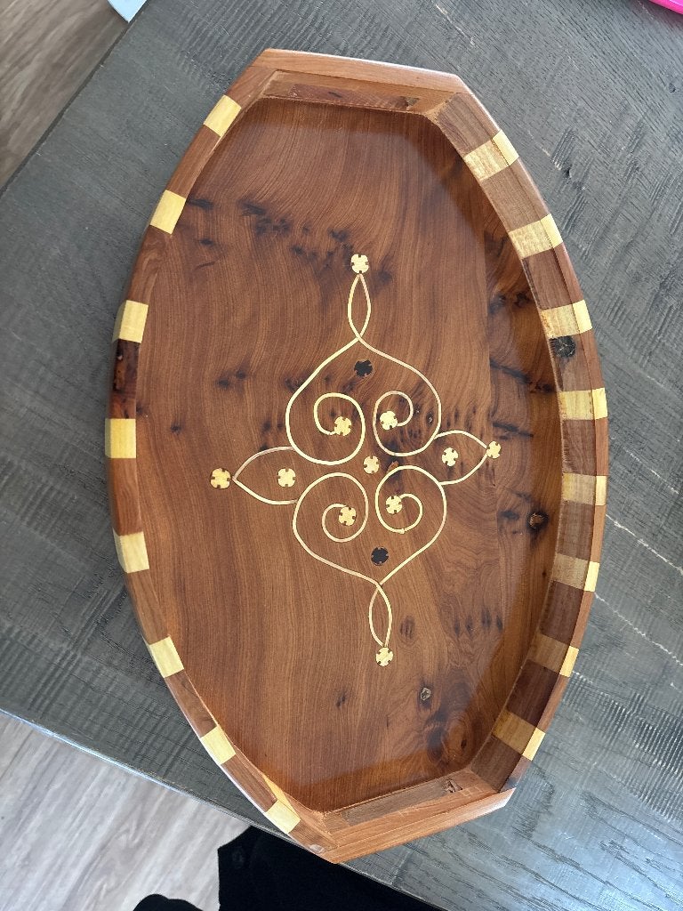 Dienblad Marokkaans, Ophalen of Verzenden, Zo goed als nieuw, Dienblad, Ovaal
