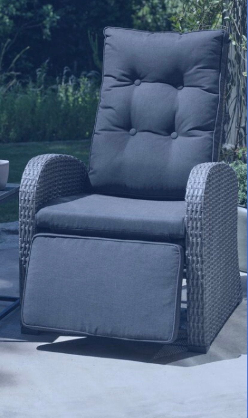 Loungestoel STORD grijs met verstelbare rugleuning, Ophalen of Verzenden, Nieuw, Aluminium, Verstelbaar