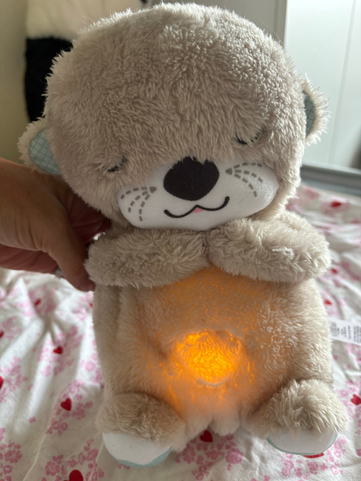 Fisher-Price Rustgevende Otter met Ademhalingsbeweging, Ophalen, Zo goed als nieuw, Overige typen, Met licht