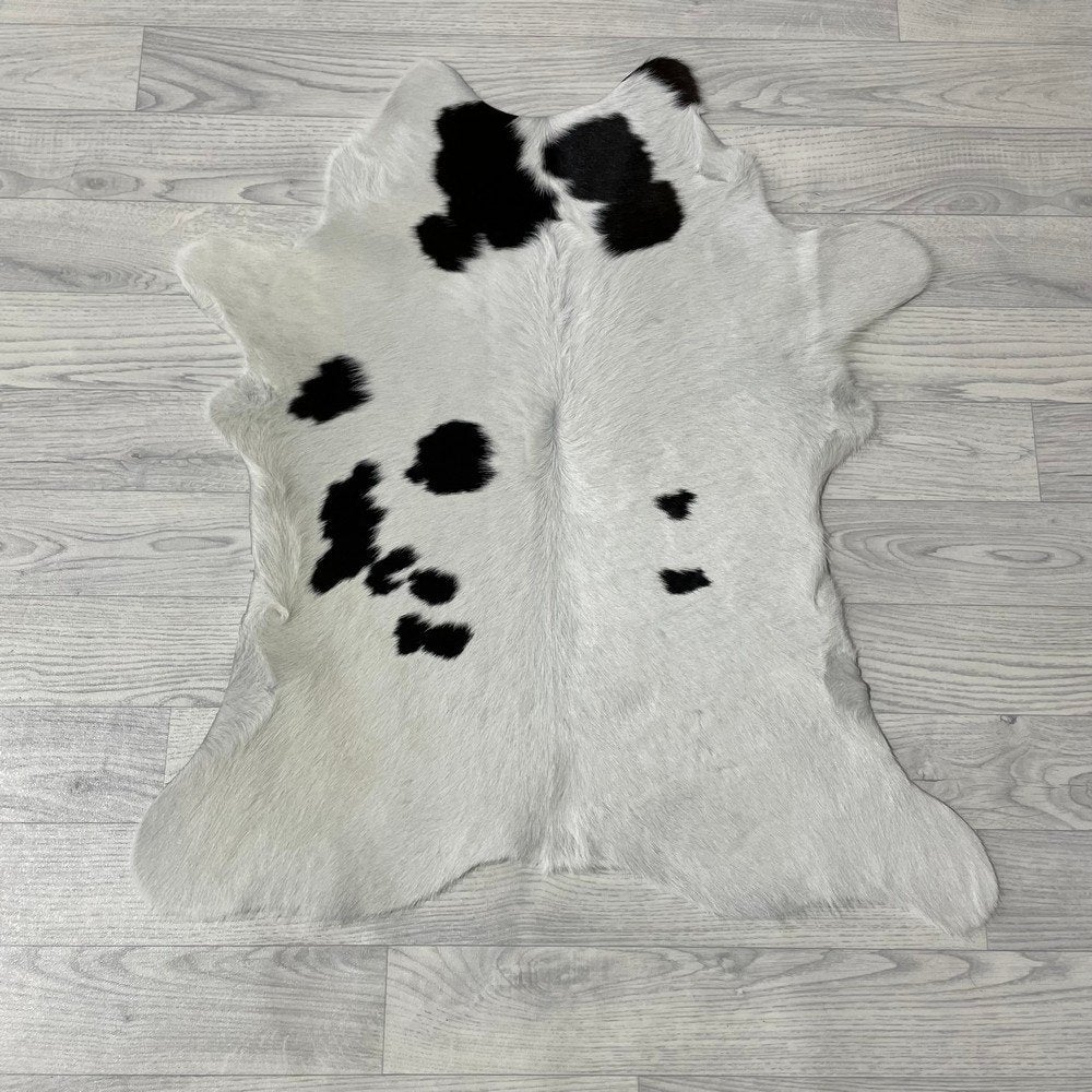 Kalfshuid bruin wit 85x75cm #176 | Lederstore, Huis en Inrichting, Nieuw, Overige vormen, Bruin, 50 tot 100 cm