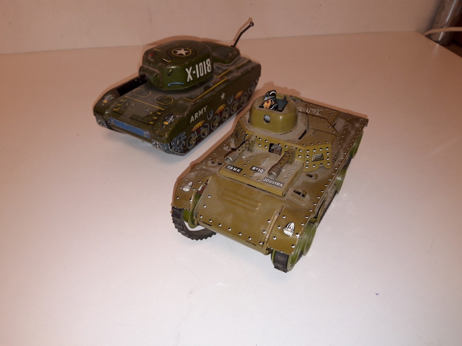 blikken speelgoed tanks joustra en modern toys japan, Ophalen of Verzenden, Gebruikt