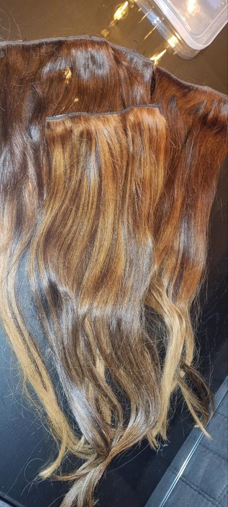Haarverlenging - Clip-in Extensions (diverse kleuren), Ophalen of Verzenden, Gebruikt, Pruik of Haarverlenging