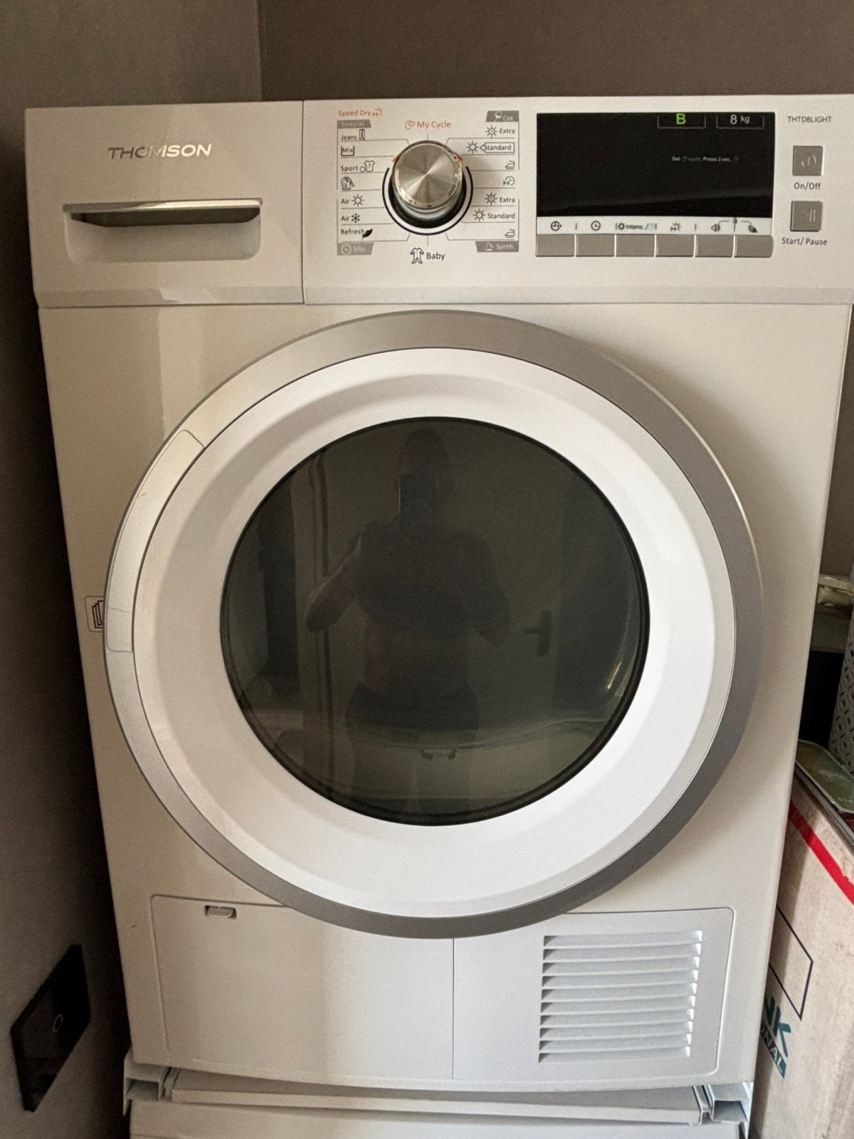 Thomson condensdroger, Ophalen, 6 tot 8 kg, Gebruikt, Anti-kreukfase