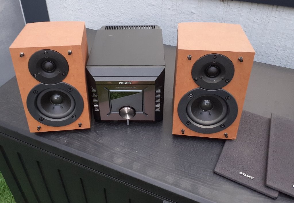Sony speakers SS-CEX1 incl. Philips MZ5 cd receiver, Stereo speakers, Ophalen of Verzenden, Zo goed als nieuw, Sony