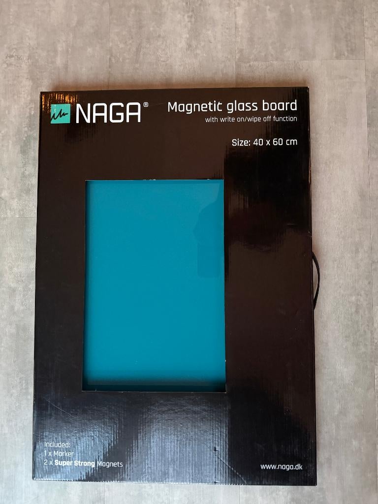 Beschrijfbaar magneetbord aqua groen - Naga, Ophalen, Gebruikt, Magneetbord