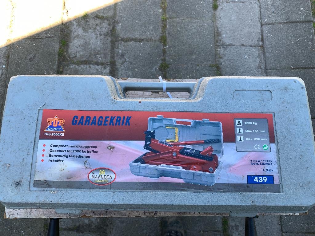 mooie Hydraulische garagekrik in koffer type TRJ 2000KE, Auto diversen, Ophalen, Nieuw, Hydraulisch, Garagekrik
