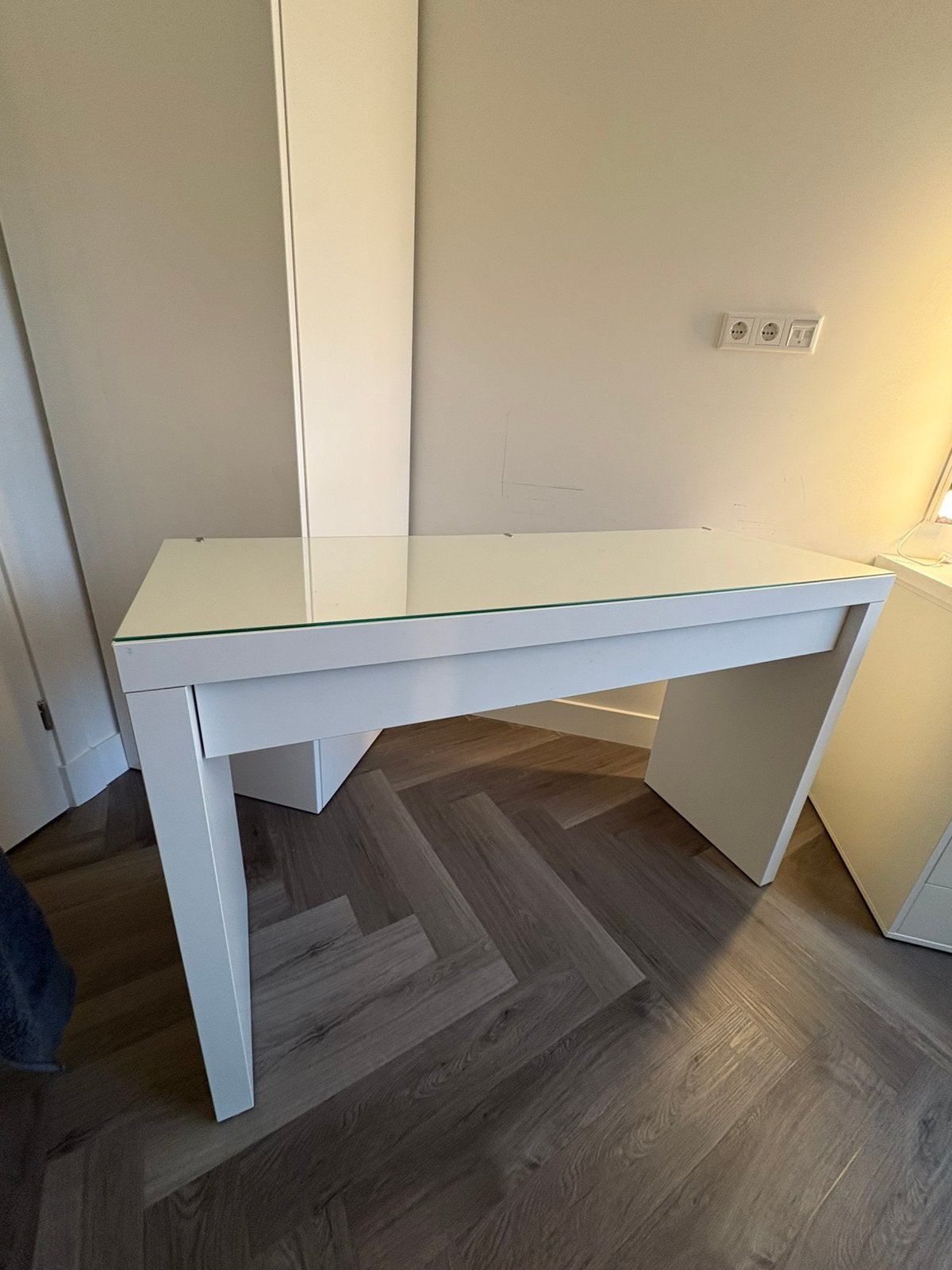 IKEA Kaptafel met glas, Ophalen, Gebruikt, 120 cm, IKEA
