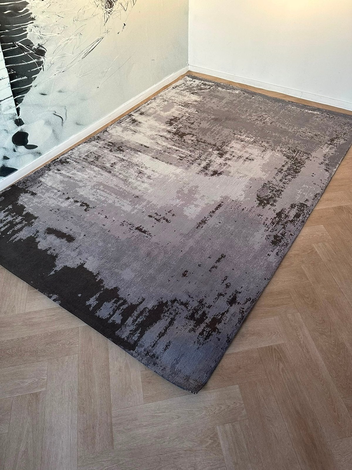 Brinker vloerkleed Skyview d.grey 160x230, Huis en Inrichting, Stoffering | Tapijten en Kleden, 150 tot 200 cm, Ophalen of Verzenden