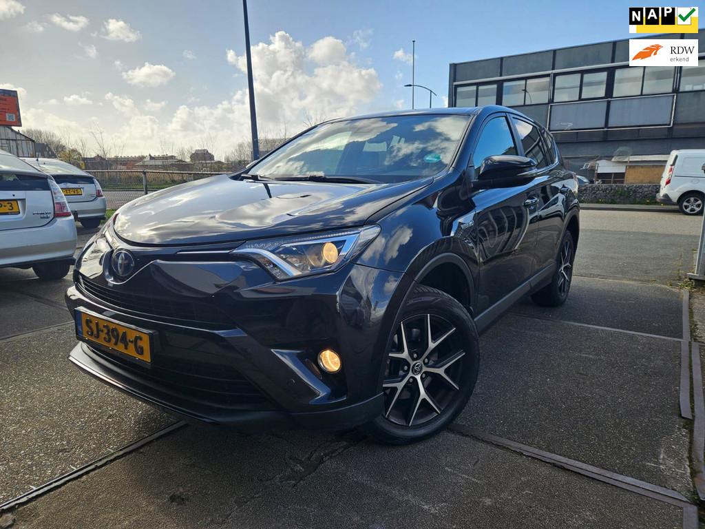 Toyota RAV4 2.5 Hybrid GARANTIE Open Dak Leer Bekleding Rijk, Gebruikt, Euro 6, Zwart, Bedrijf