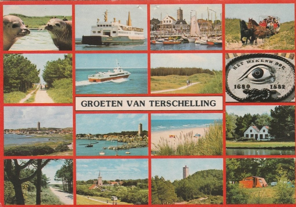 TERSCHELLING Zeehonden Veerboot Wakend Oog Groeten, Verzenden, 1980 tot heden, Gelopen, Waddeneilanden