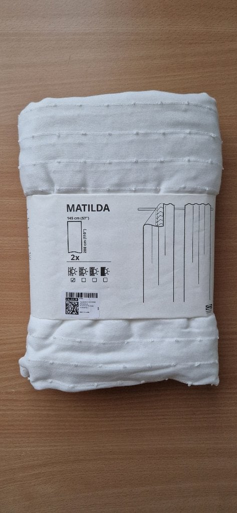 Ikea matilda dag gordijnen / vitrage gordijnen, Huis en Inrichting, 200 cm of meer, Wit, Nieuw, Ophalen of Verzenden