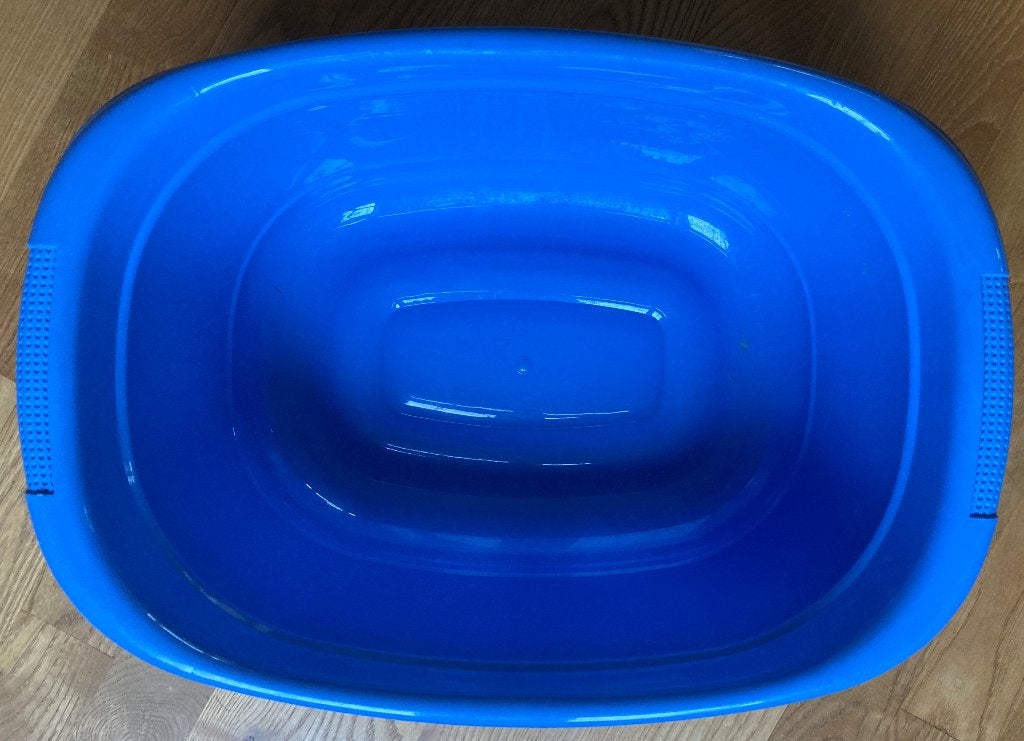 Kunststof teil wasbak blauw 46x33x17 cm nieuw, Overige typen, Ophalen, Nieuw, Blauw