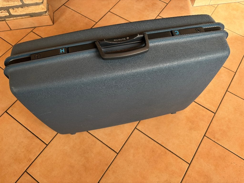 Reiskoffer blauw/grijs, Ophalen, Hard kunststof