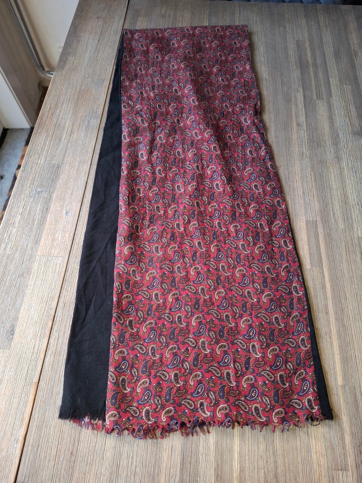 Vintage Carlo Gaggioni Sjaal Zijde & Wol Paisley, Carlo Gaggioni, Overige maten, Ophalen of Verzenden, Sjaal