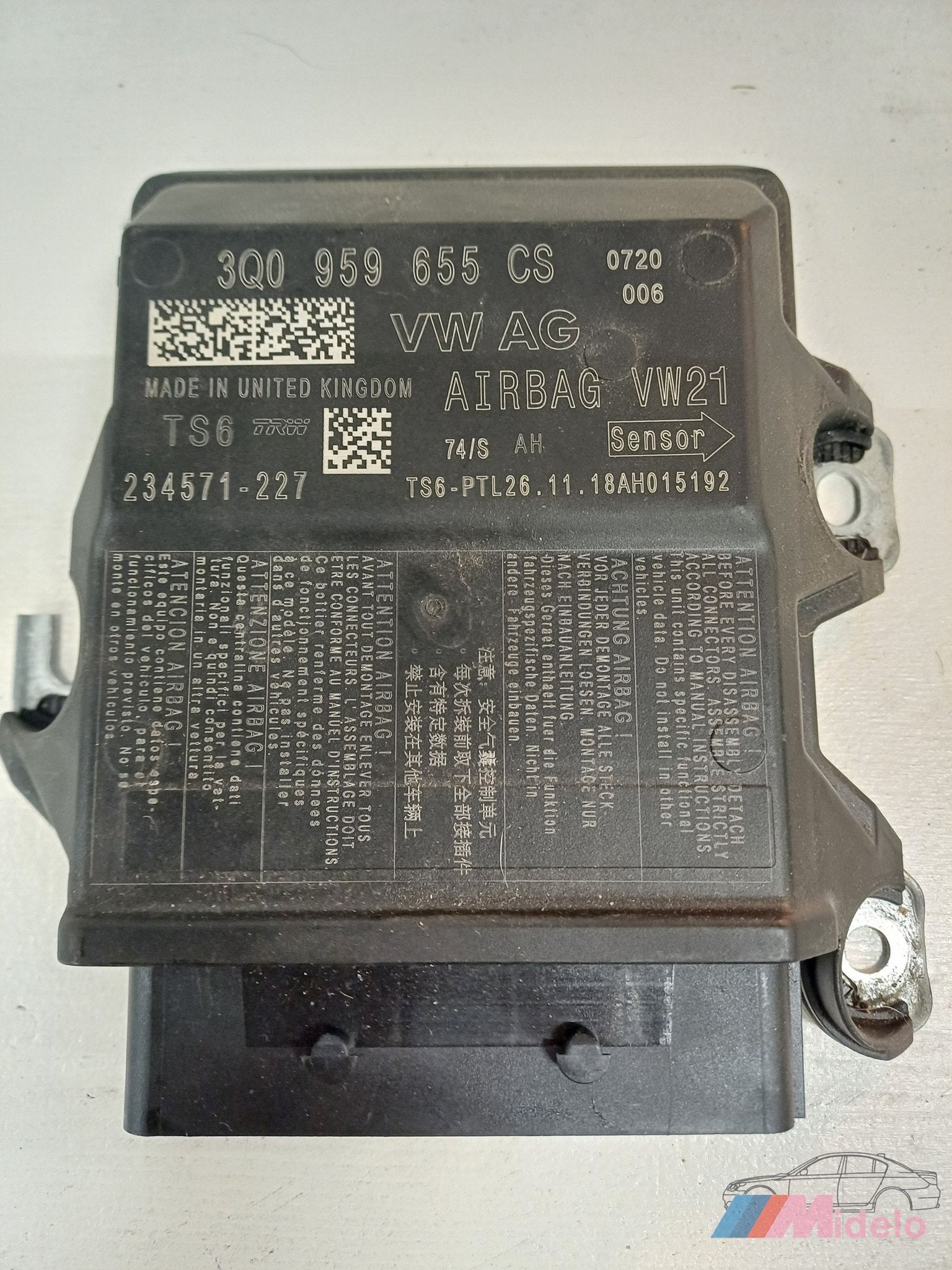 vw troc airbag module artikelnr 3q0959655 cs, Auto-onderdelen, Dashboard en Schakelaars, Volkswagen, Gebruikt, Herkomst onderdeel bekend