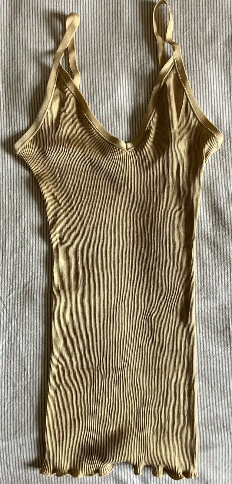 Rosemunde Copenhagen, top met spaghettibandjes, Kleding | Dames, Beige, Ophalen of Verzenden, Zo goed als nieuw, Maat 36 (S)