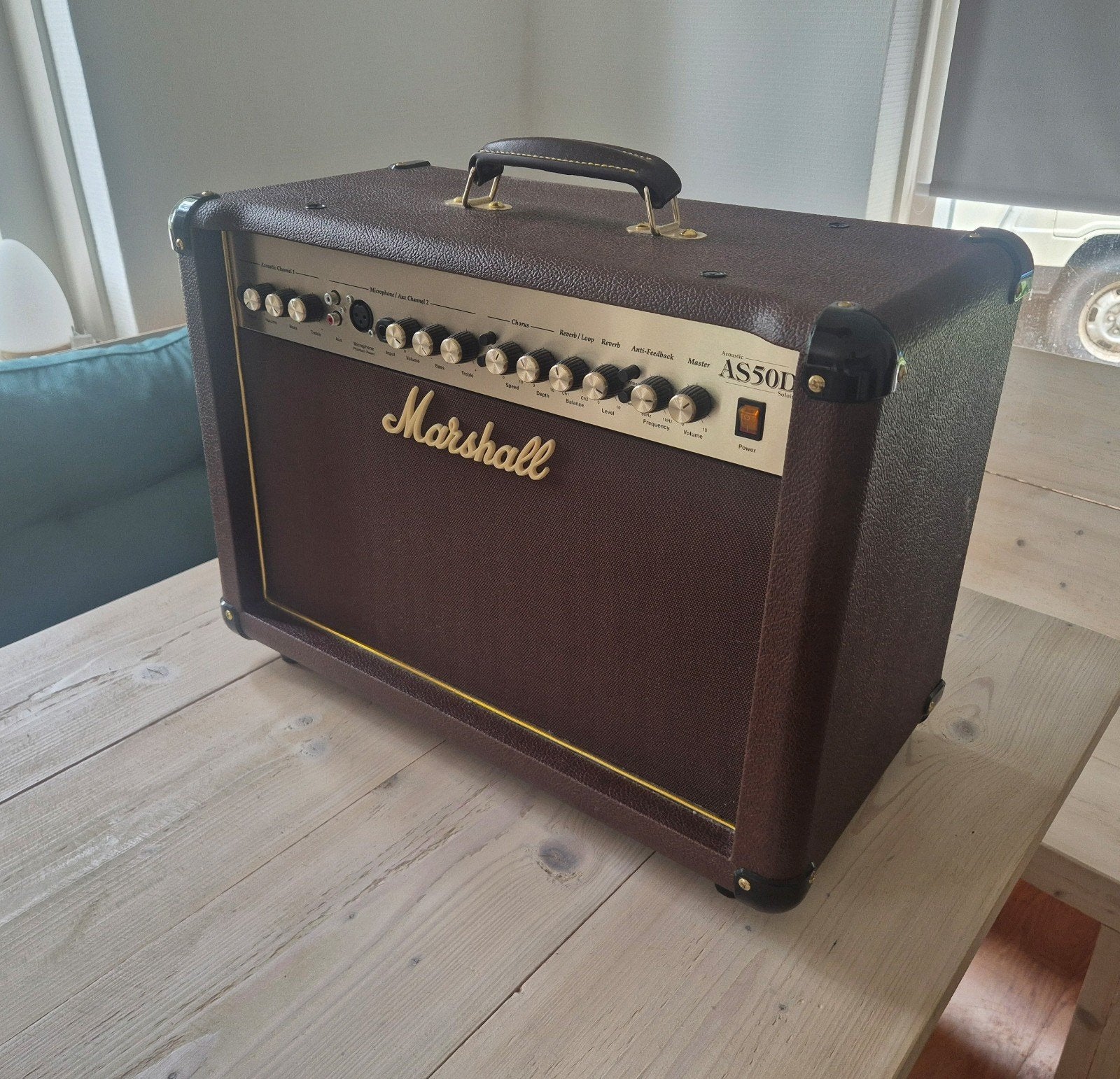 Marshall AS50D Akoestische gitaar versterker, Muziek en Instrumenten, Ophalen, Zo goed als nieuw, Gitaar, 50 tot 100 watt