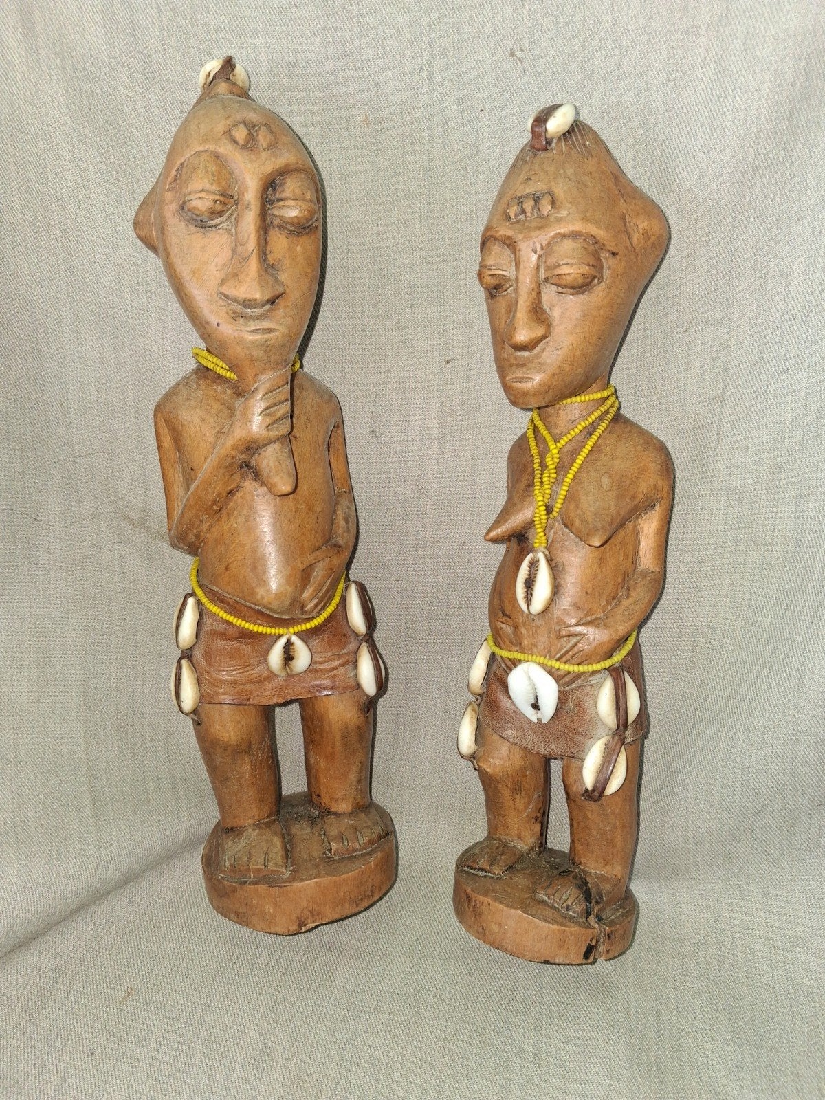 Stel Afrikaanse beeldjes, Yoruba "Ibeji", Antiek en Kunst, Ophalen of Verzenden