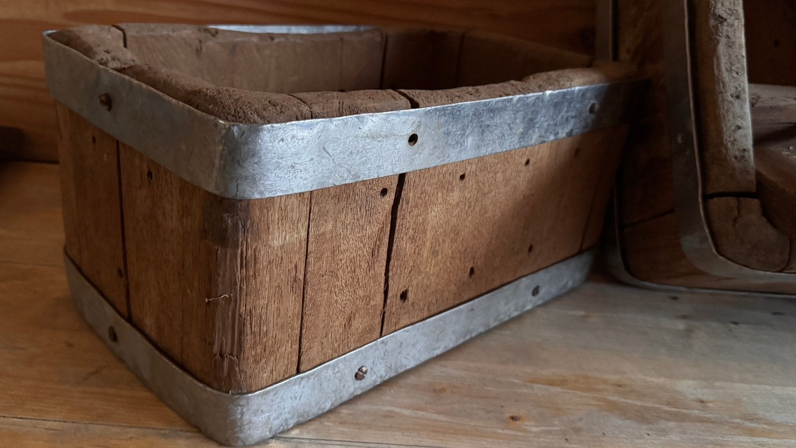 Originele houten kaasvaten rechthoekig model, Ophalen of Verzenden