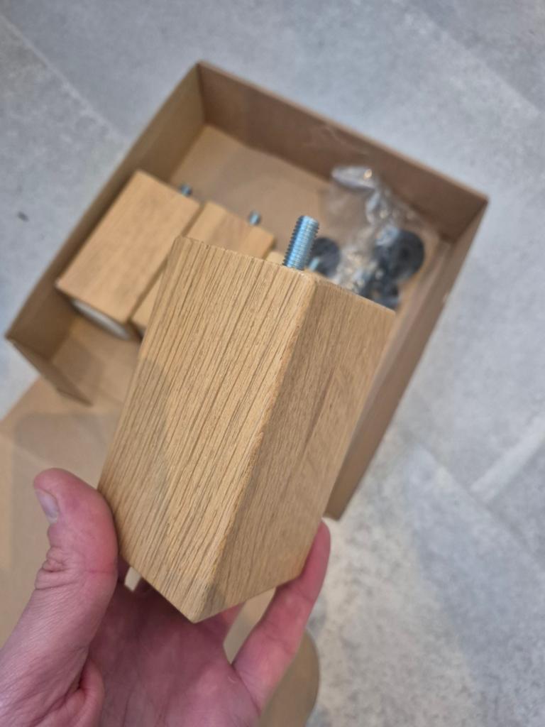IKEA bedpoten 10cm, Eenpersoons, Bruin, Ophalen of Verzenden, Zo goed als nieuw
