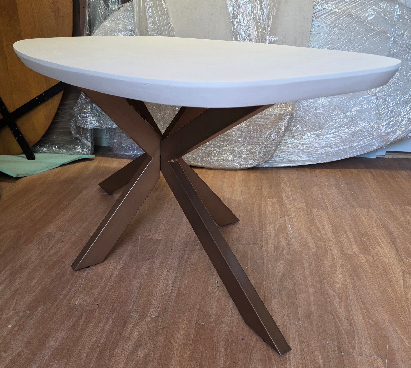 Deens ovale eettafel Madison sand 160 cm - mangohout, Huis en Inrichting, Tafels | Eettafels, Overige houtsoorten, Madison, Info@meubeloutletmeppel.nl