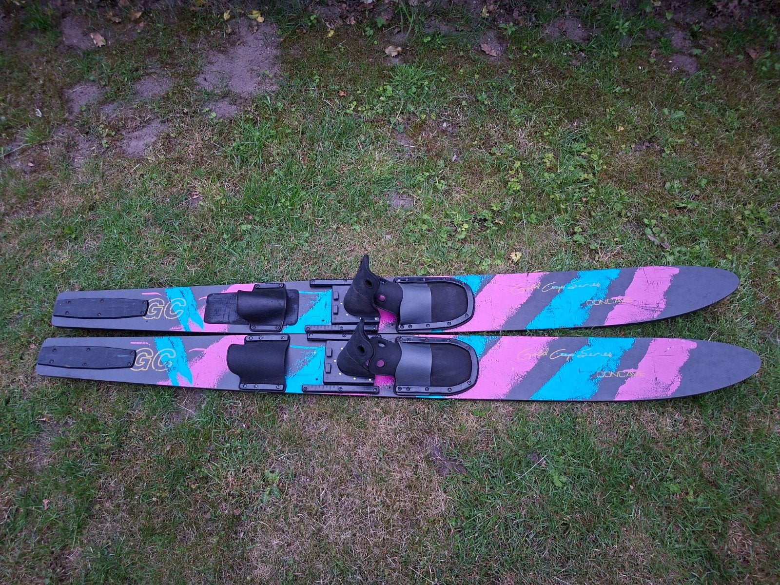 Vintage Waterski's GC Comp Series - Roze/Blauw, Watersport en Boten, Waterski's, Gebruikt, Waterski's, 160 cm of meer, Ophalen