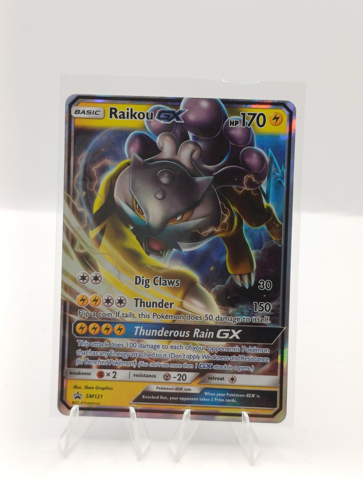 Raikou GX #SM121 (Promo) - NM, Hobby en Vrije tijd, Verzamelkaartspellen | Pokémon, Verzenden, Zo goed als nieuw, Losse kaart