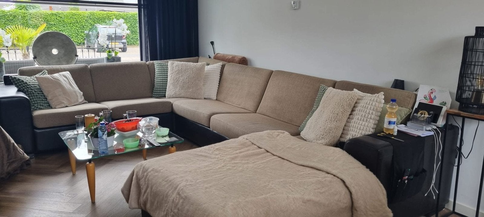 U Bank gratis afhalen, Huis en Inrichting, Banken | Complete zithoeken, Ophalen of Verzenden, Gebruikt, Leer