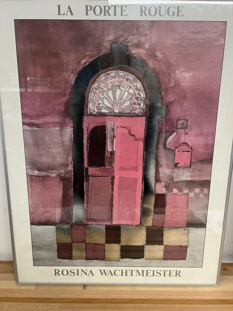 Ingelijste kunstdruk "La Porte Rouge" Rosina Wachtmeister, 50 – 75, Ophalen of Verzenden, Zo goed als nieuw, Schilderij