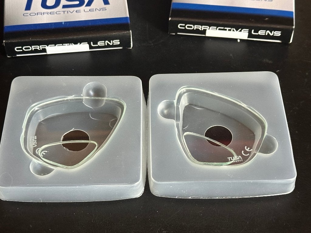 Tusa duikbril leesglazen BF7500 op sterkte  L: +1, R: +1,5, Verzenden, Zo goed als nieuw, Duikbril of Snorkel