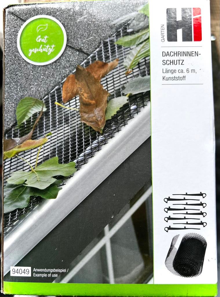 Dakgoot beschermer bladvanger tegen bladeren ca 6 meter, Kunststof, Zwart, Overige typen, Nieuw