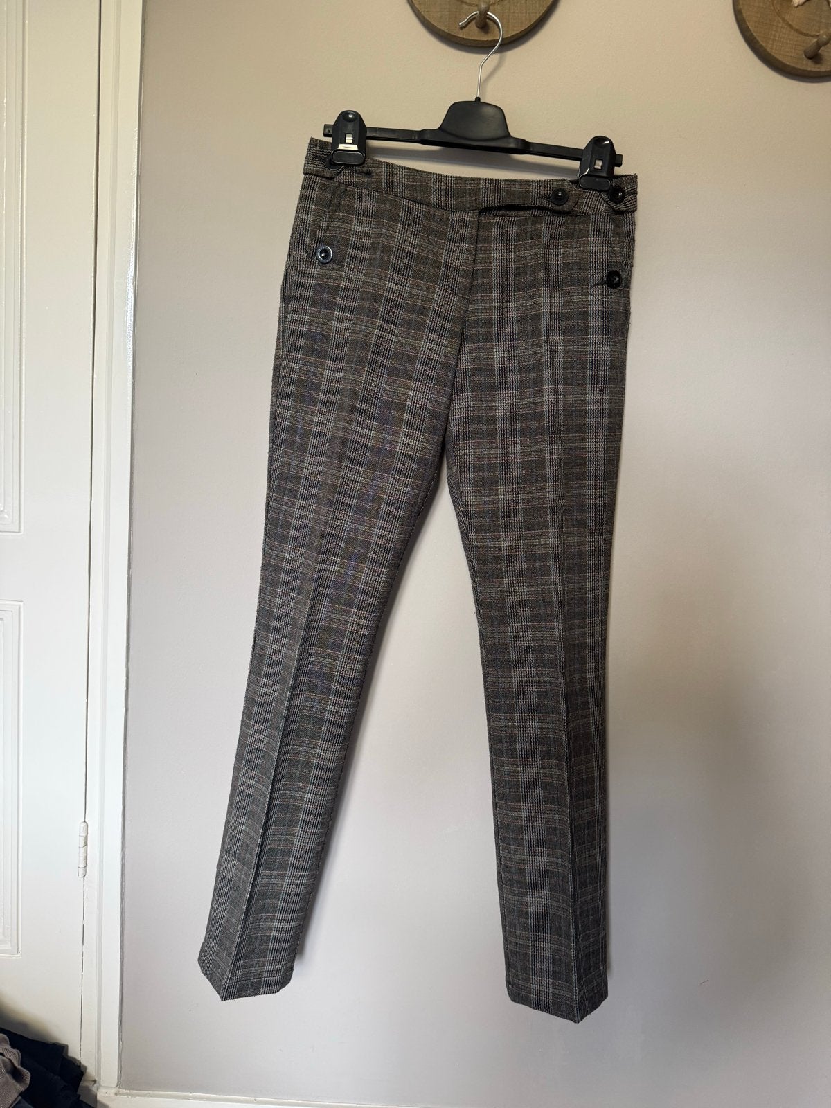Dept geruite broek maat S, Bruin, Ophalen of Verzenden, Zo goed als nieuw, Maat 36 (S)