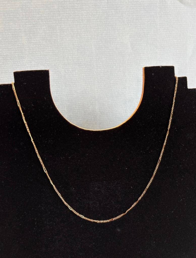 Vintage 14 karaat figaro gouden ketting 1,68g, Verzenden, Zo goed als nieuw, Goud, Goud