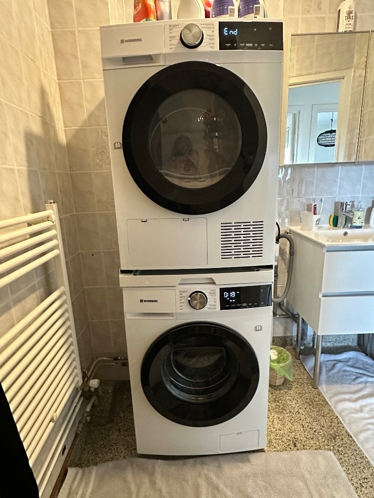 Wisberg Washer and Dryer set with Stand, Ophalen, Zo goed als nieuw, Minder dan 85 cm