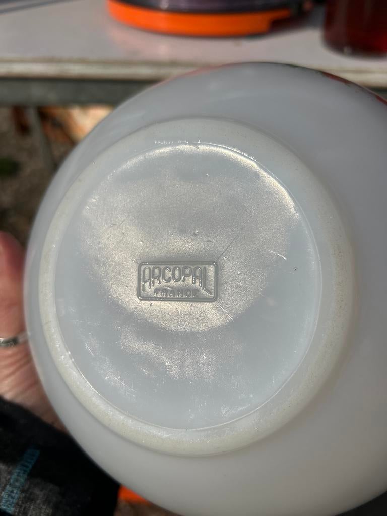 Vintage Arcopal Rozen Schaal - Melkglas, Ophalen of Verzenden