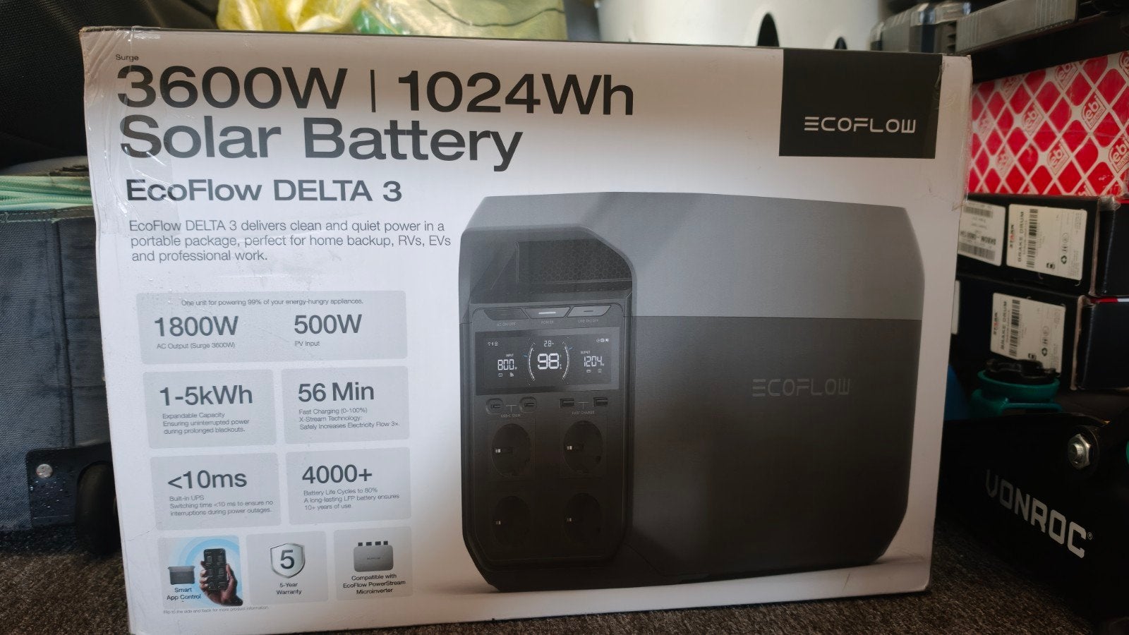 EcoFlow DELTA 3 Draagbare Zonne-energie Batterij 3600W, Ophalen of Verzenden