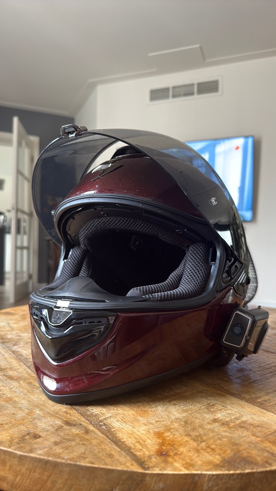 Scorpion EXO-1400 Evo Carbon Air Red, Motoren, Overige merken, Ophalen of Verzenden, Integraalhelm, S