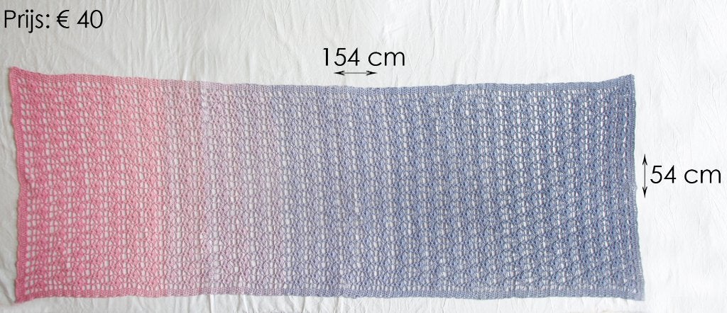 Zelf gehaakte omslagdoek sjaal shawl 100% katoen, Kleding | Dames, Ophalen of Verzenden, Nieuw, Maat 38/40 (M), Sjaal