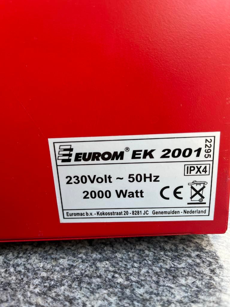 Eurom EK 2001 Elektrische Kachel - 2000 Watt, Ophalen of Verzenden, Zo goed als nieuw, 800 watt of meer, Kachel