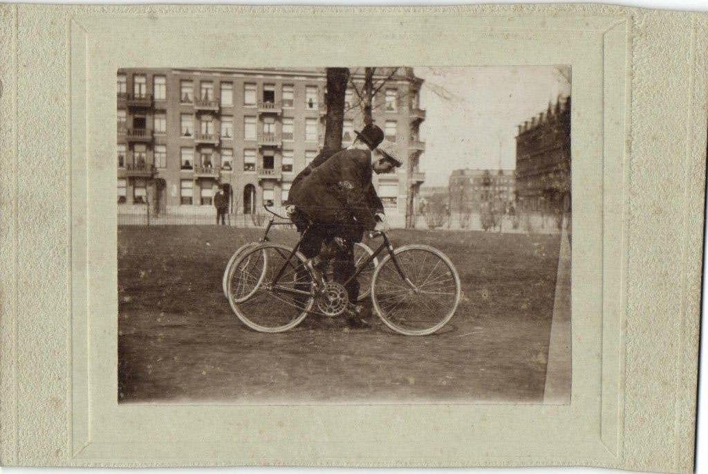 Kabinet Foto - Vouw Fiets - Voor Franse Soldaten, Gebruikt, Foto, Ophalen of Verzenden, Voor 1940