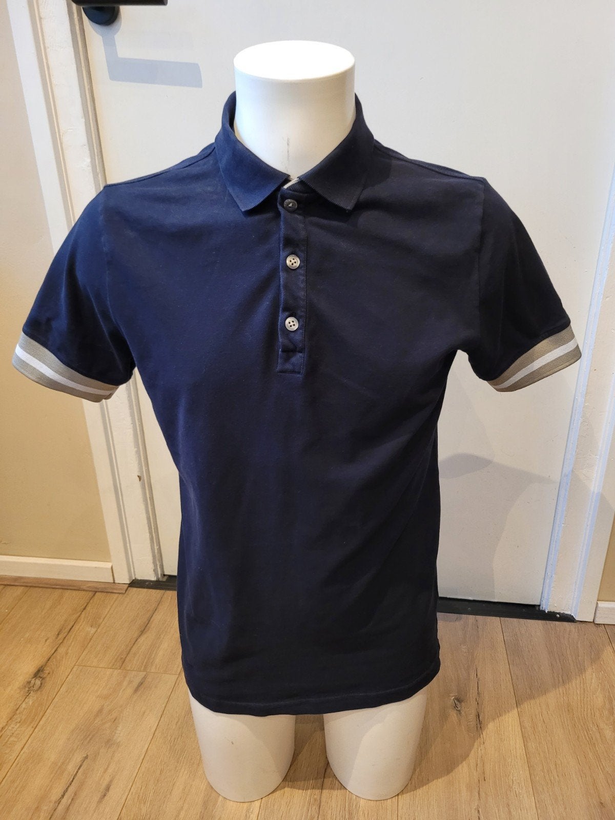 Mooie blauwe Genti polo maat L, Maat 52/54 (L), Blauw, Ophalen of Verzenden, Zo goed als nieuw