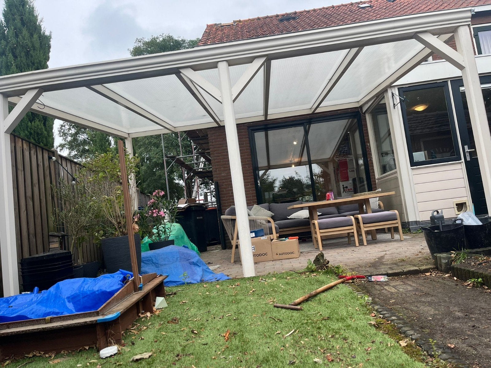 Te koop overkapping / serre / veranda aluminium, Ophalen, Gebruikt, Veranda