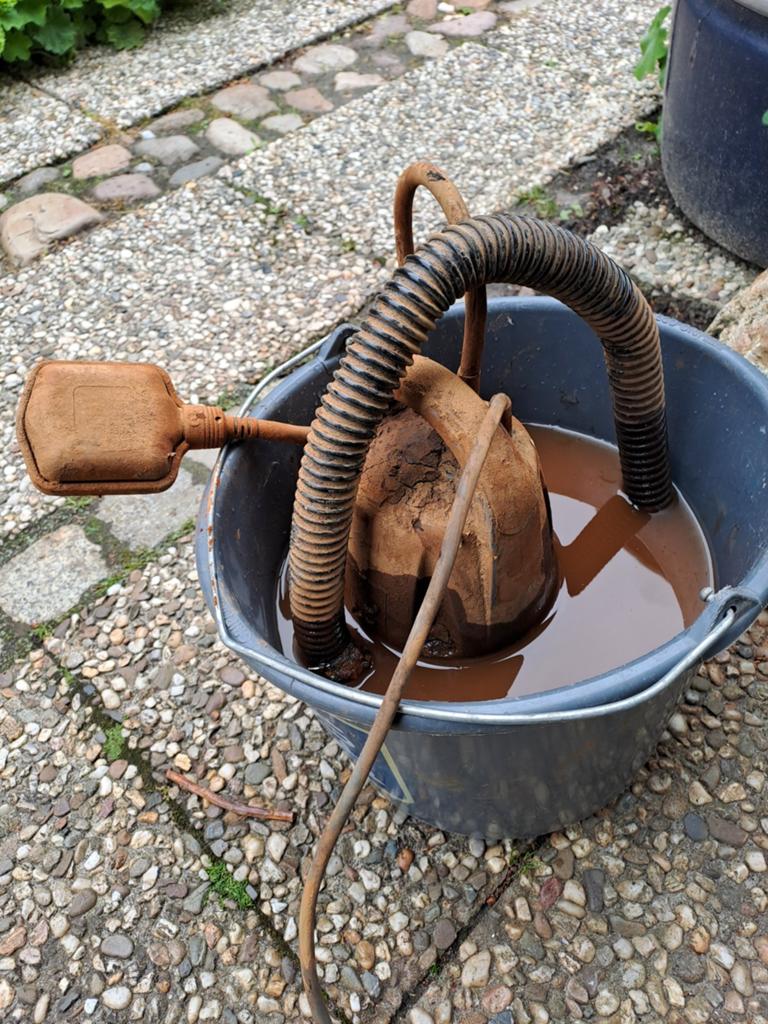Dompelpomp pomp, Ophalen, Gebruikt