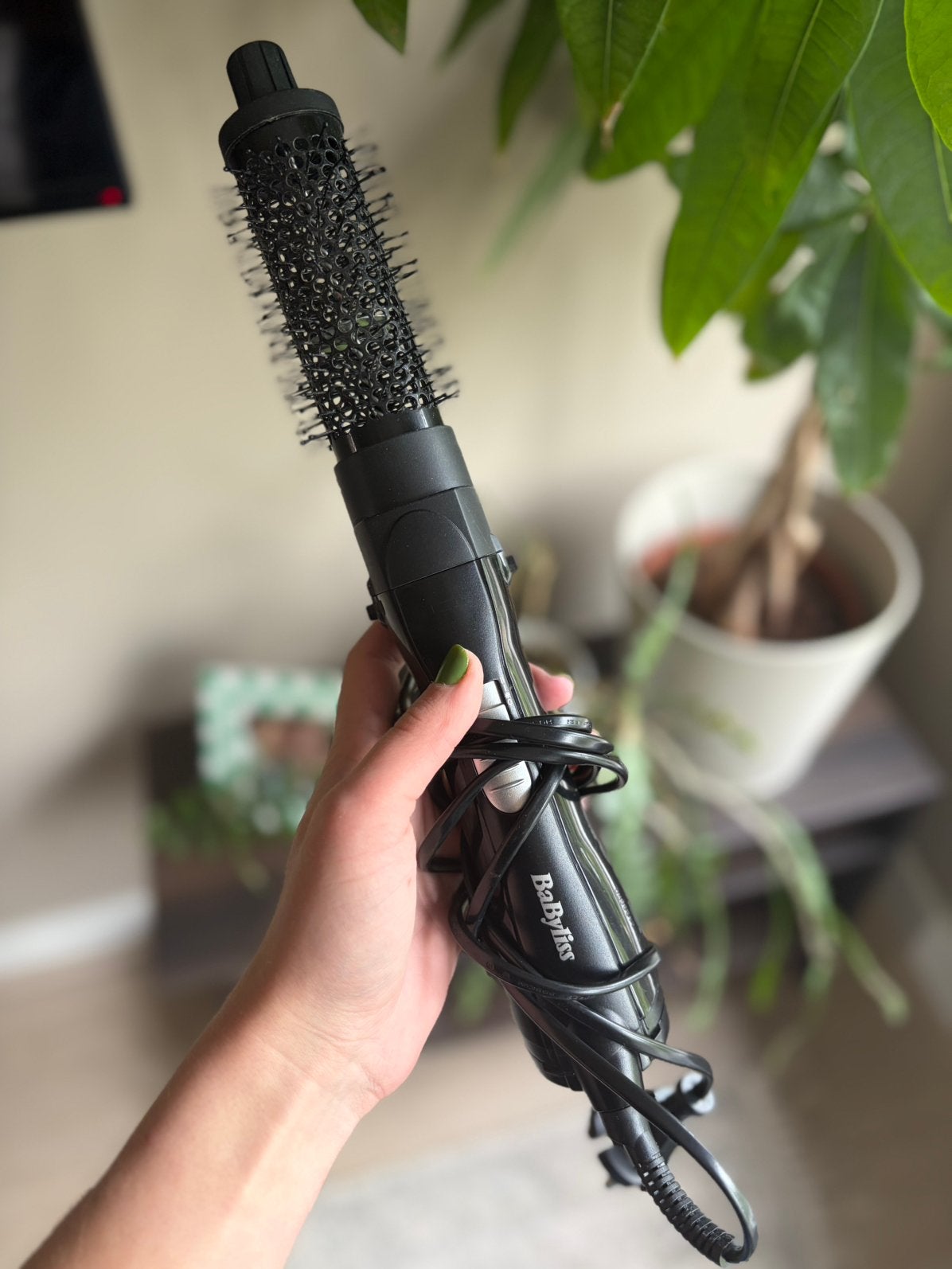 BaByliss roterende föhnborstel - Werkt perfect!, Ophalen of Verzenden, Gebruikt, Haarverzorging