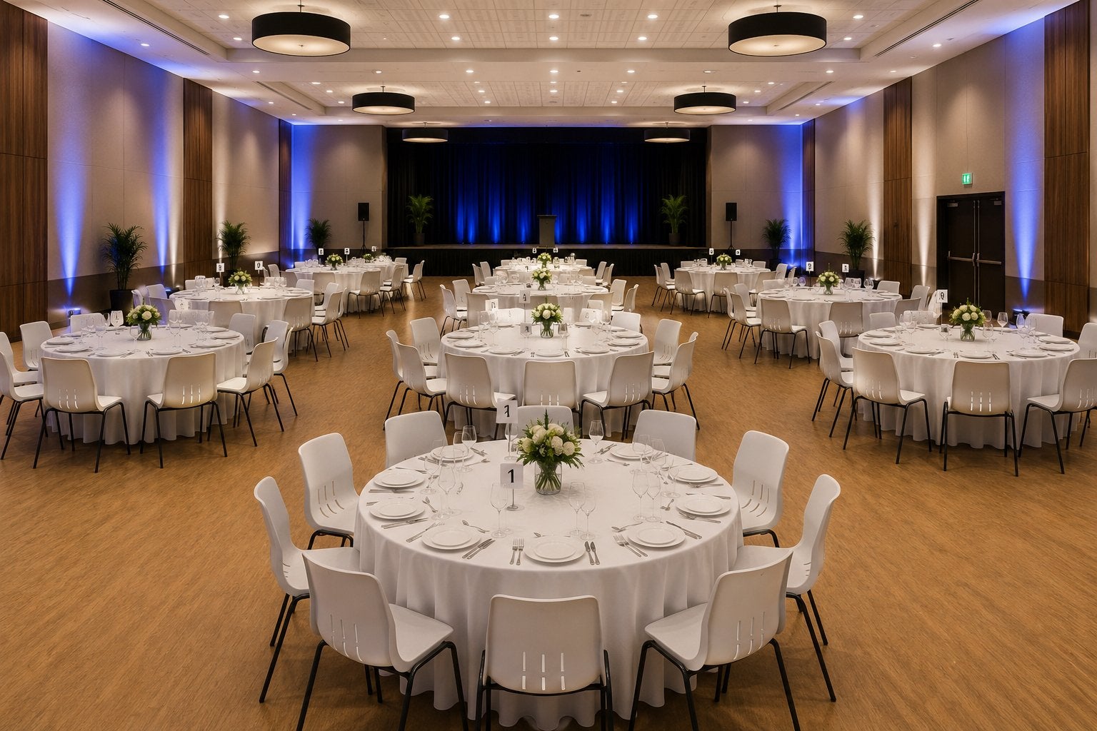 Zaalstoel Denver wit evenementstoel stapelbare kantinestoel, Everardo, Wit, Nieuw, Info@everardo.nl